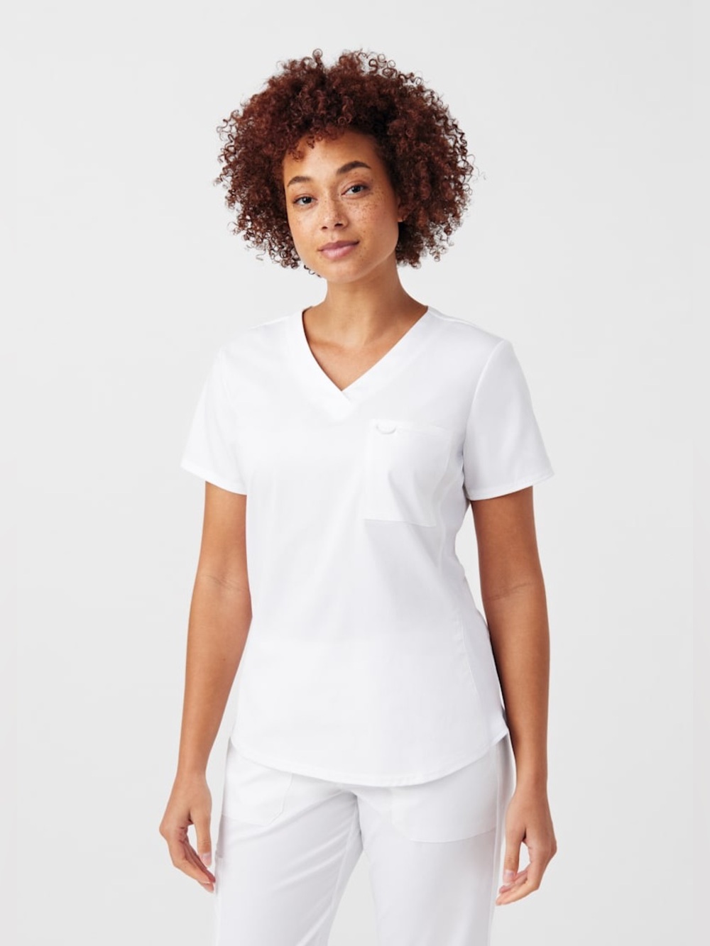 Landau Proflex 2-Pocket V-Neck Rib Knit Top